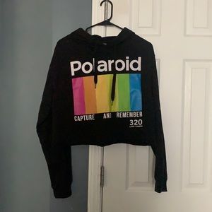 Polaroid Cropped Hoddie
